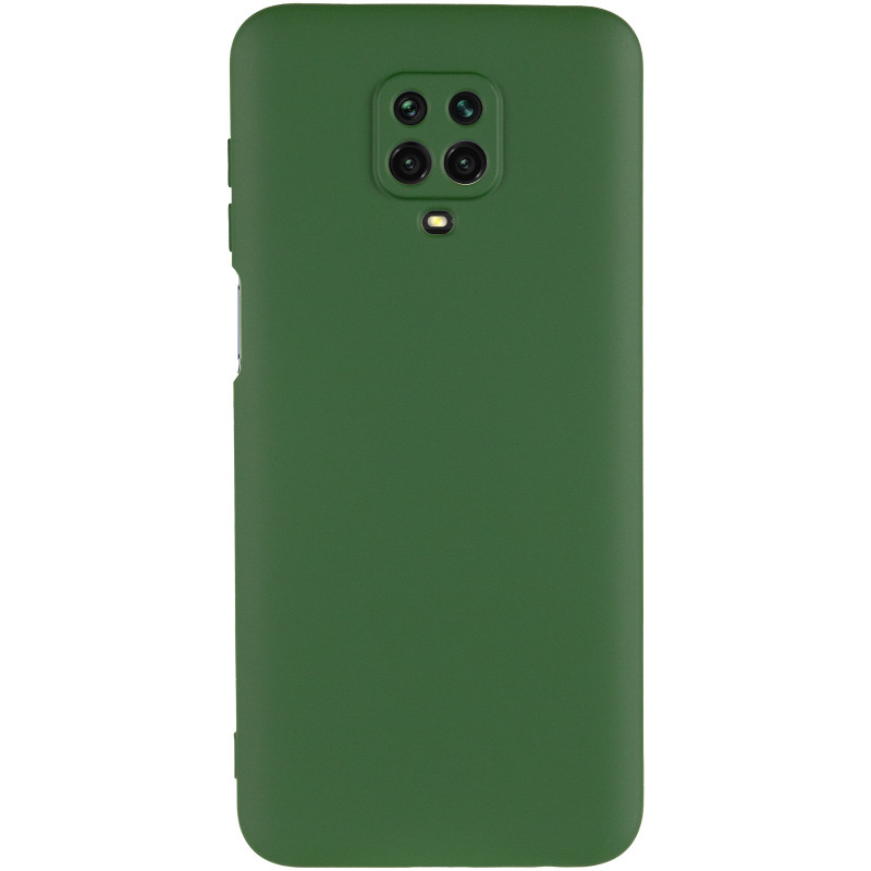 Фото Чехол TPU GETMAN Liquid Silk Full Camera для Xiaomi Redmi Note 9s / Note 9 Pro / Note 9 Pro Max (Зеленый / Dark green) на vchehle.ua