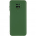 Фото Чехол TPU GETMAN Liquid Silk Full Camera для Xiaomi Redmi Note 9s / Note 9 Pro / Note 9 Pro Max (Зеленый / Dark green) на vchehle.ua