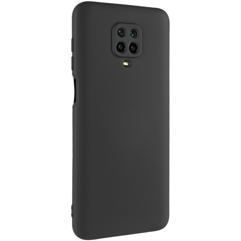 Чехол TPU GETMAN Liquid Silk Full Camera для Xiaomi Redmi Note 9s / Note 9 Pro / Note 9 Pro Max (Черный / Black)