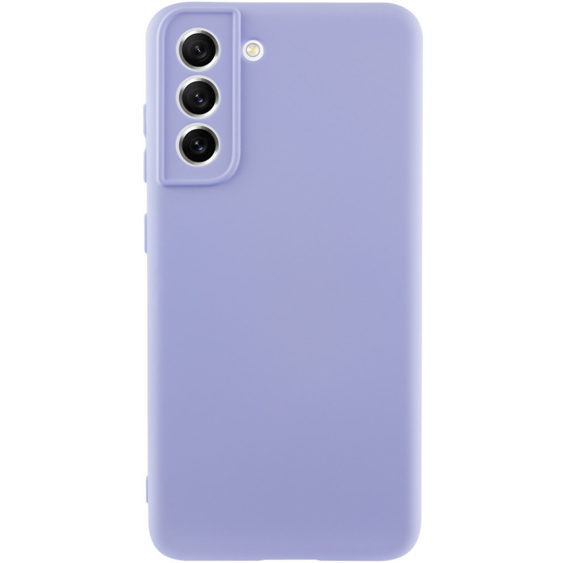 Чехол TPU GETMAN Liquid Silk Full Camera для Samsung Galaxy S22 (Сиреневый / Light purple)