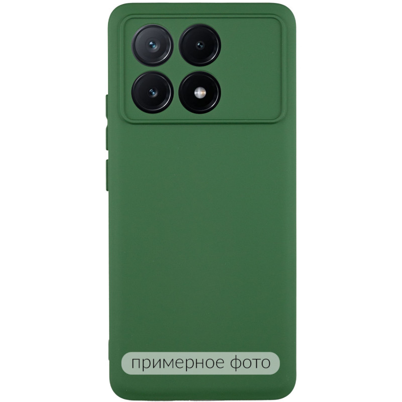 Чехол TPU GETMAN Liquid Silk Full Camera для Xiaomi Poco X8 Pro (Зеленый / Dark green)
