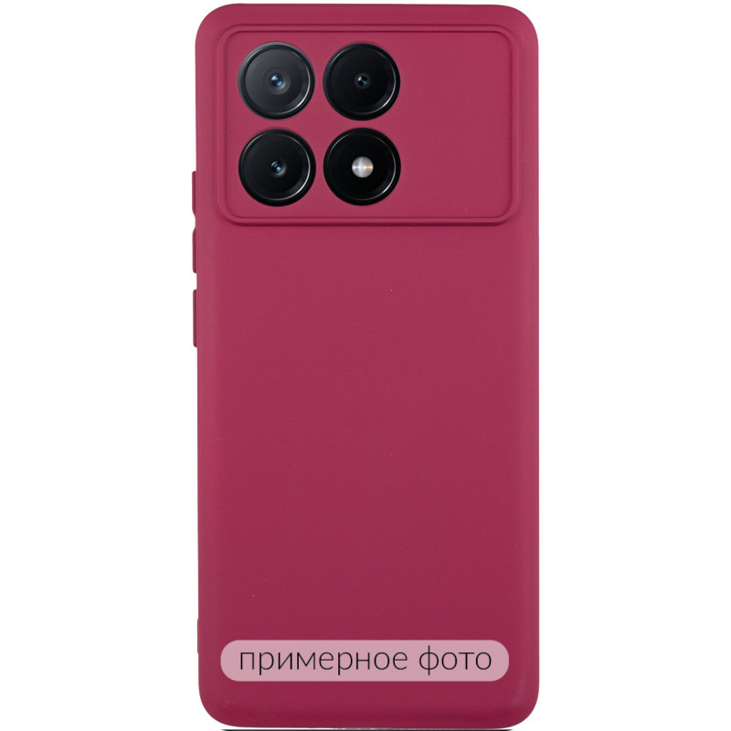 Чехол TPU GETMAN Liquid Silk Full Camera для Xiaomi Poco X8 Pro Max (Бордовый / Marsala)