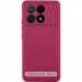 Чехол TPU GETMAN Liquid Silk Full Camera для Xiaomi Poco X8 Pro Max (Бордовый / Marsala)