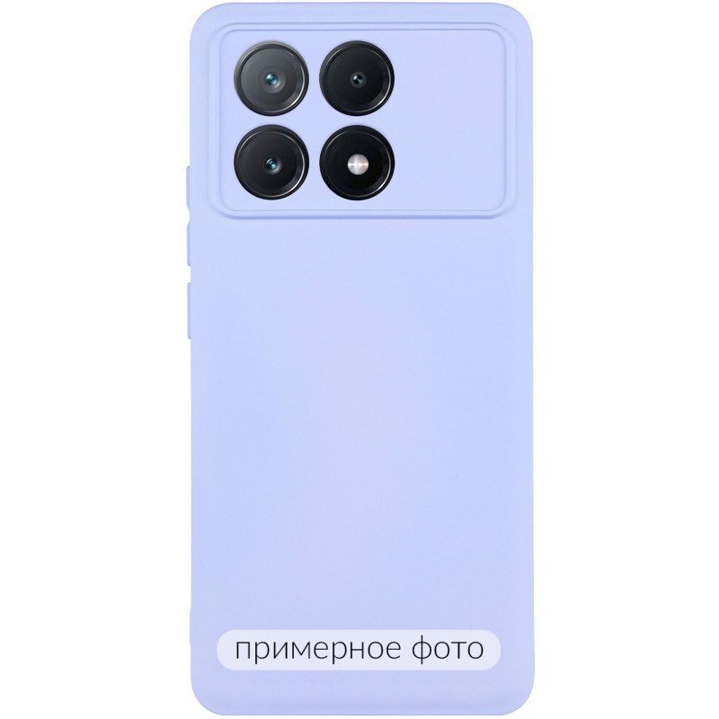 Чехол TPU GETMAN Liquid Silk Full Camera для Xiaomi Poco X8 Pro Max (Сиреневый / Light purple)