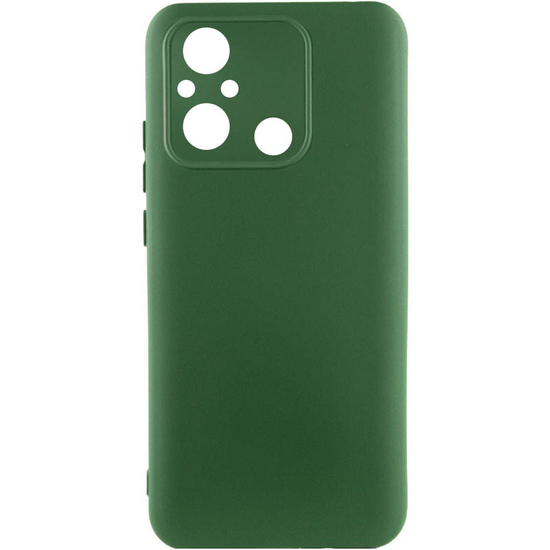Чехол TPU GETMAN Liquid Silk Full Camera для Xiaomi Redmi 12C (Зеленый / Dark green)