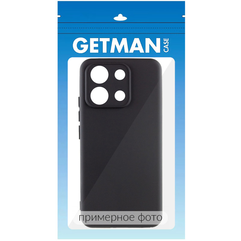 Фото Чехол TPU GETMAN Liquid Silk Full Camera для Xiaomi Redmi A1+ / Poco C50 / A2+ (Черный / Black) на vchehle.ua