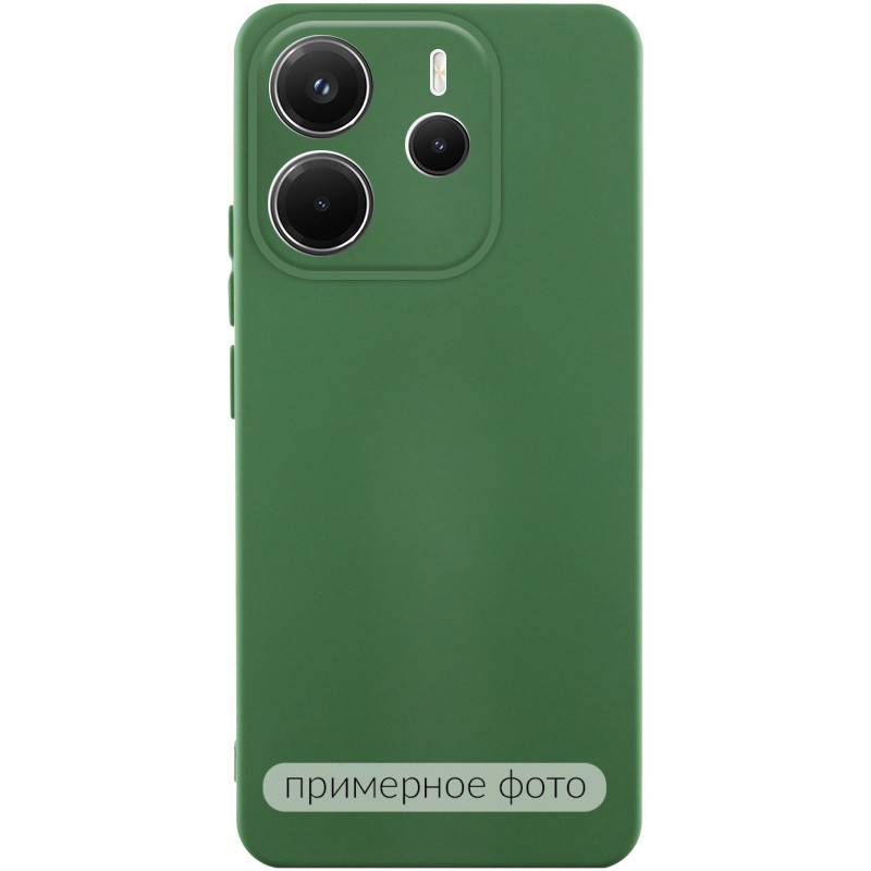 Чохол TPU GETMAN Liquid Silk Full Camera на Xiaomi Redmi A7 Pro 4G / Poco C81 (Зелений / Dark green)