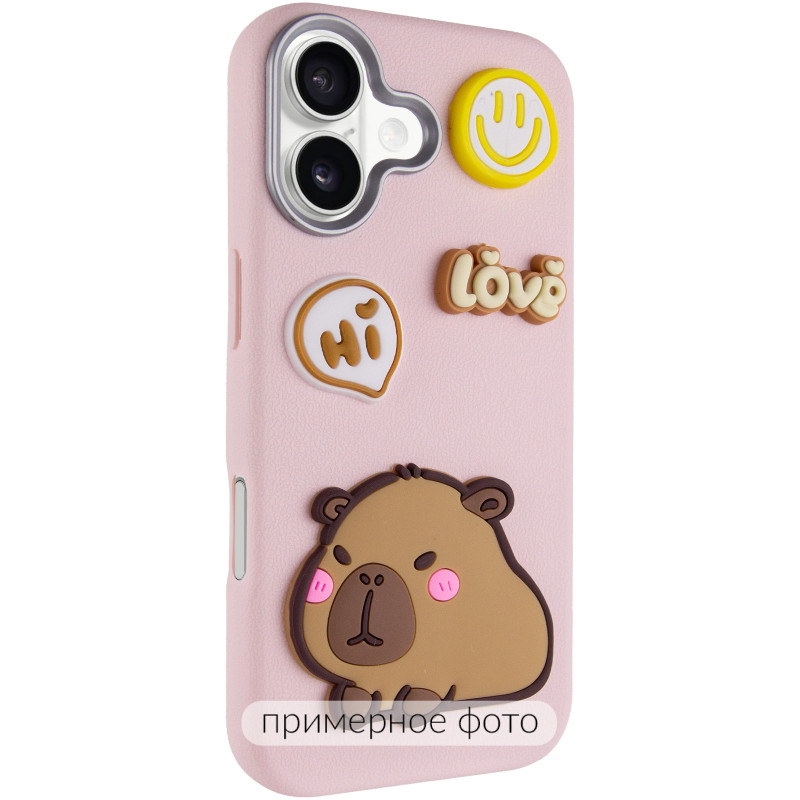 Чехол TPU Leather Toys для Apple iPhone 17 Air (6.5") (Capybara / Pink)