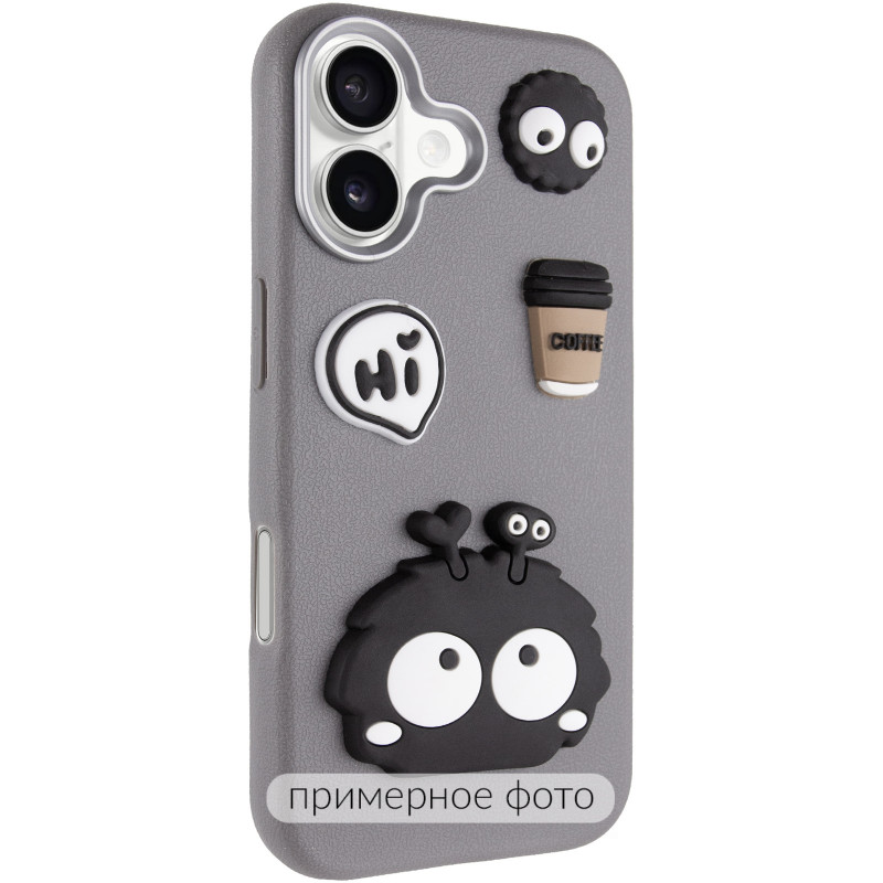Чехол TPU Leather Toys для Apple iPhone 17 Air (6.5") (Monster / Grey)