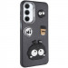 Чехол TPU Leather Toys для Samsung Galaxy S25 FE (Monster / Black)
