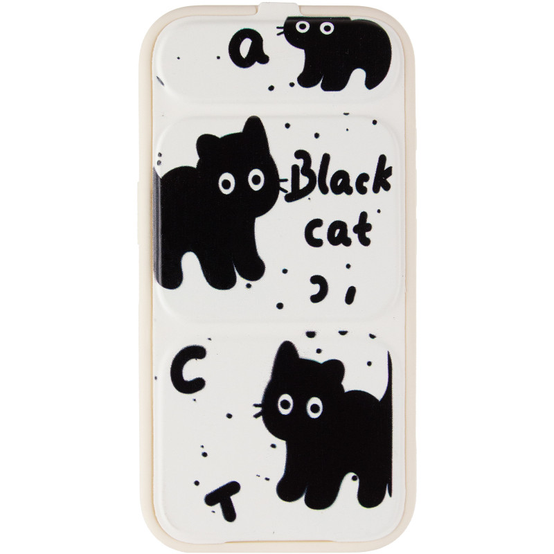 Фото Чехол TPU Panel Stand для Apple iPhone 15 Pro (6.1") (Black Cat) на vchehle.ua