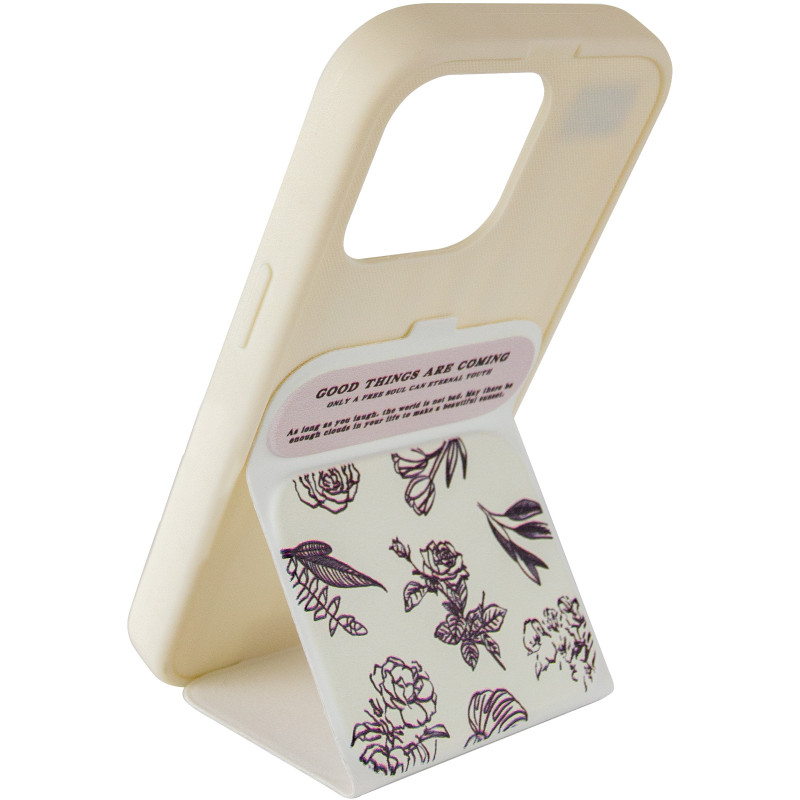 Чехол TPU Panel Stand для Apple iPhone 15 Pro (6.1") (Floral Sketch) в магазине vchehle.ua