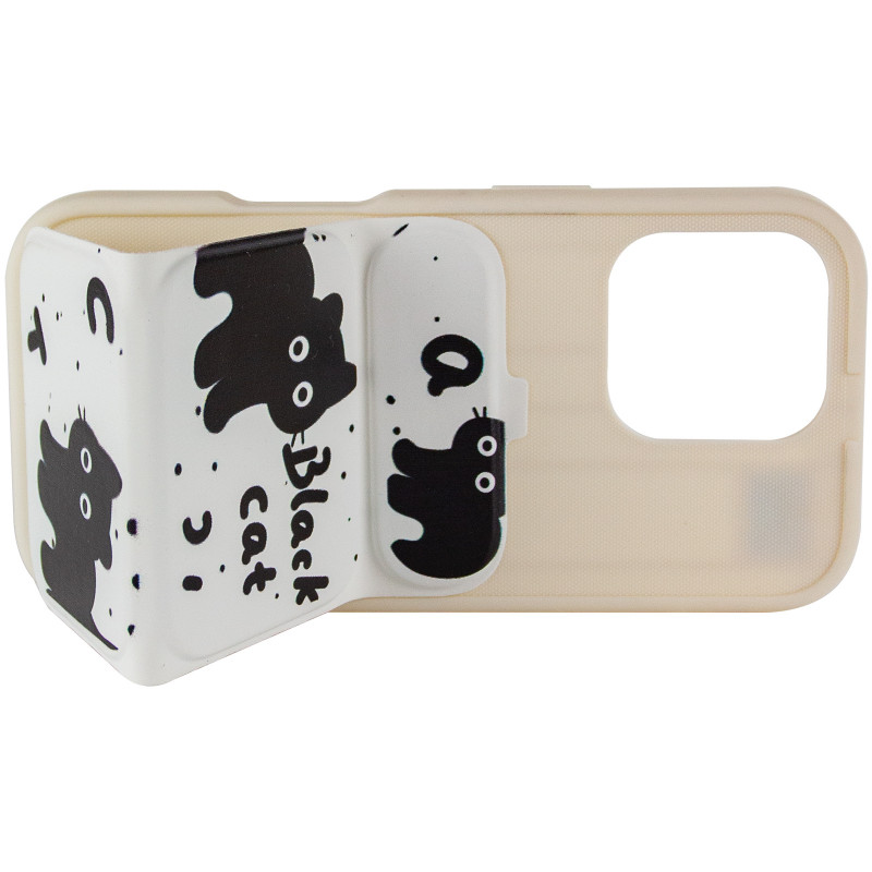 Купить Чехол TPU Panel Stand для Apple iPhone 16 Pro Max (6.9") (Black Cat) на vchehle.ua