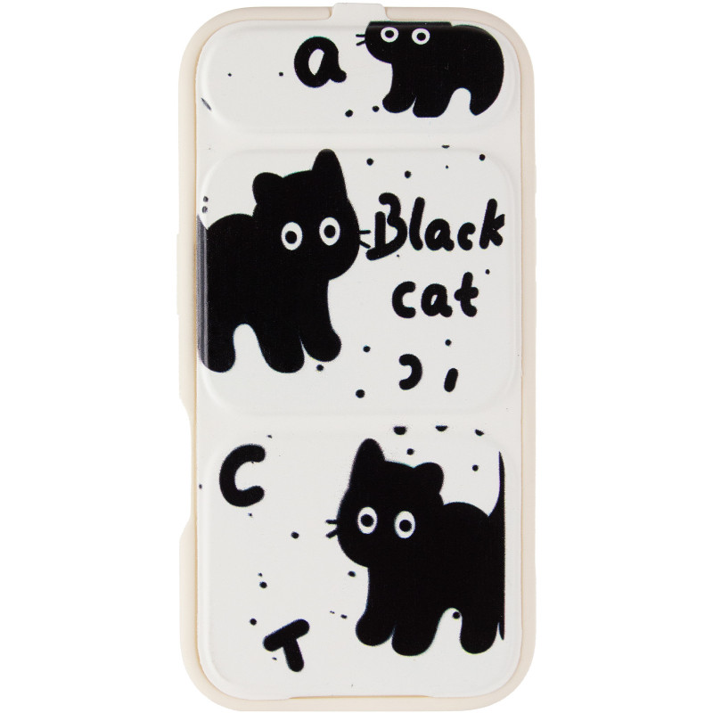 Фото Чехол TPU Panel Stand для Apple iPhone 17 (6.3") (Black Cat) на vchehle.ua