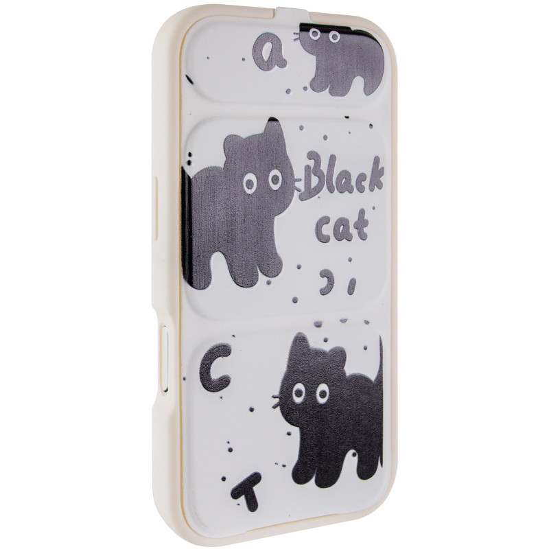 Чехол TPU Panel Stand для Apple iPhone 17 Pro Max (6.9") (Black Cat)