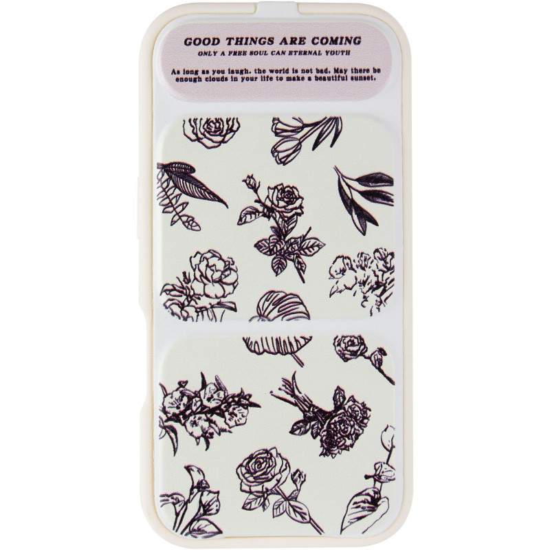 Фото Чехол TPU Panel Stand для Apple iPhone 17 Pro Max (6.9") (Floral Sketch) на vchehle.ua