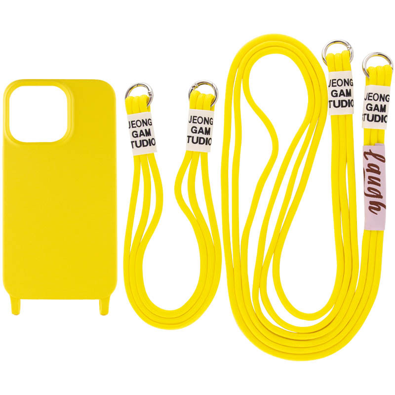 Чехол TPU two straps California для Apple iPhone 13 (6.1") (Желтый)