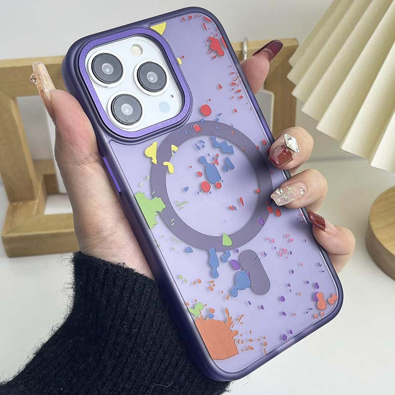 Фото Чехол TPU+PC Flush with Magnetic Fit для Apple iPhone 14 Pro (6.1") (Dark purple) на vchehle.ua