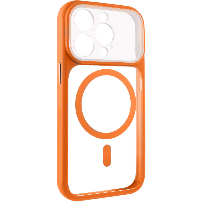 Чохол TPU+PC GETMAN Moon Clear with Magnetic Safe на Apple iPhone 14 Pro (6.1") (Orange)