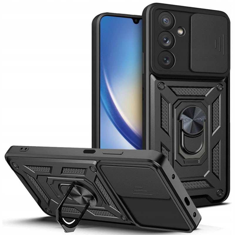 Ударопрочный чехол Ummi Camshield Serge Ring для Samsung Galaxy A34 5G (Черный / Black)