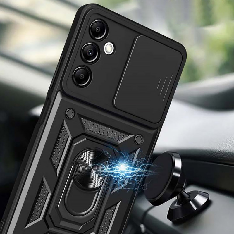 Фото Ударопрочный чехол Ummi Camshield Serge Ring для Samsung Galaxy A34 5G (Черный / Black) в магазине vchehle.ua