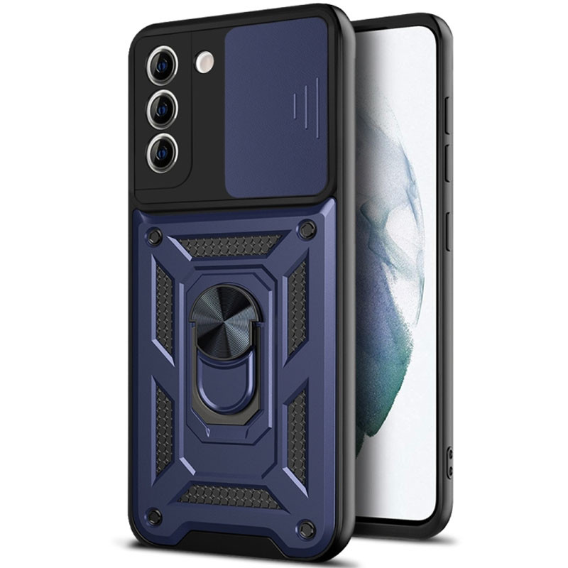 Ударопрочный чехол Ummi Camshield Serge Ring для Samsung Galaxy S22+ (Синий / Navy)