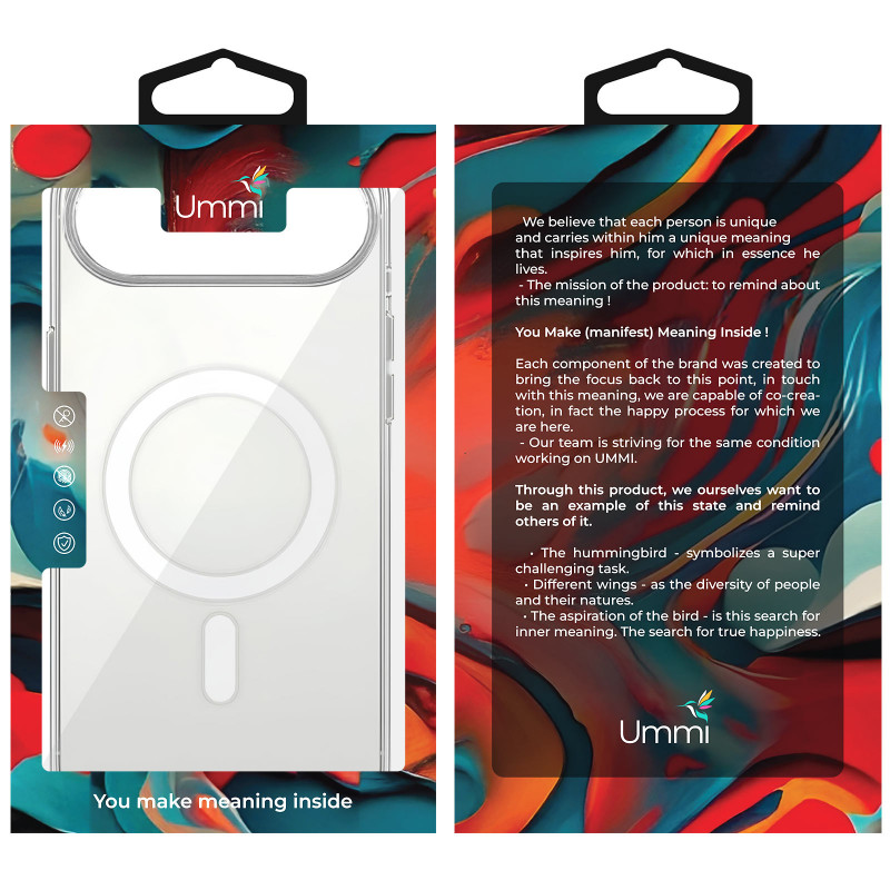 Фото Чохол Ummi transparent with Magnetic Safe на Apple iPhone 17 Air (6.5") (Clear) на vchehle.ua