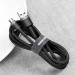 Дата кабель Baseus Cafule USB to MicroUSB Cable 2.4A (1m) (CAMKLF-B) (Сірий / Чорний) в магазині vchehle.ua