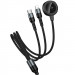 Дата кабель Hoco CW64 3in1 Type-C to iWatch/Lightning/Type-C 15W (1.2m) (Black)