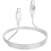 Дата кабель Hoco U124 Stone silicone power-off 60W Type-C to Type-C (1.2m) (Gray) в магазині vchehle.ua