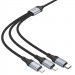Дата кабель Hoco X102 Fresh 3in1 USB to Lightning + MicroUSB + Type-C (1m) (Black) в магазине vchehle.ua