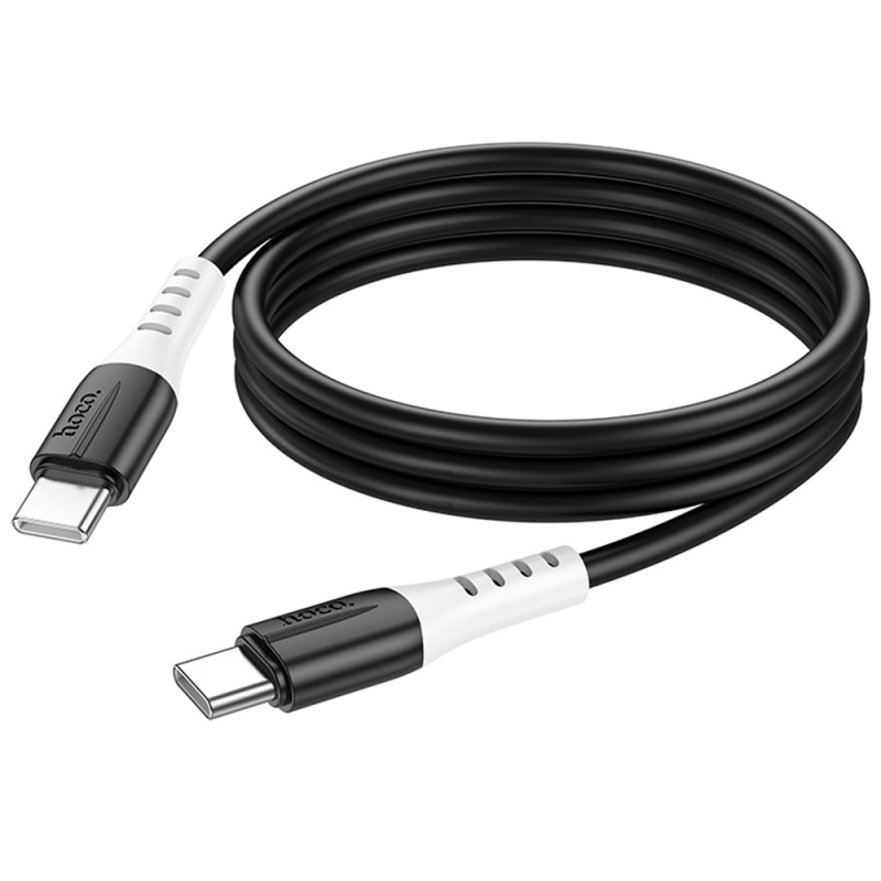 Дата кабель Hoco X82 Silicone Type-C to Type-C 60W (1m) (Black) в магазине vchehle.ua