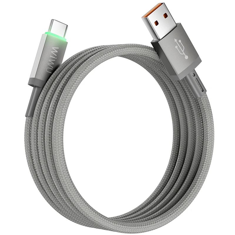 Фото Дата кабель WIWU C082 Maglink USB to Type-C 60W (1m) (Grey) в магазине vchehle.ua