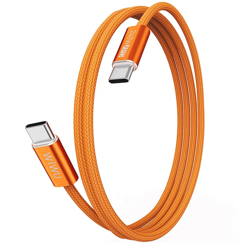 Дата кабель WIWU C101 Essen Type-C to Type-C 240W (1.5m) (Orange)