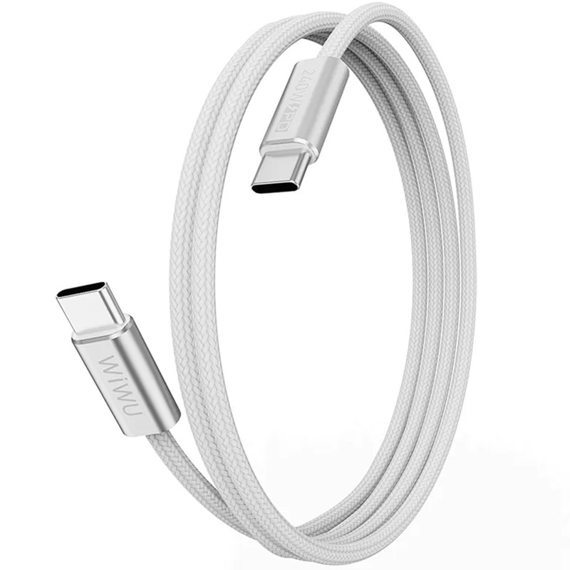 Дата кабель WIWU C101 Essen Type-C to Type-C 240W (1.5m) (White)