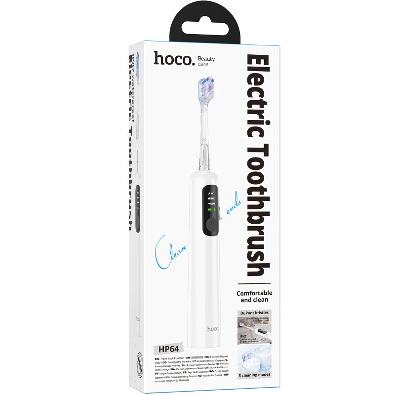 Фото Електрична зубна щітка Hoco HP64 Acoustic (White) на vchehle.ua
