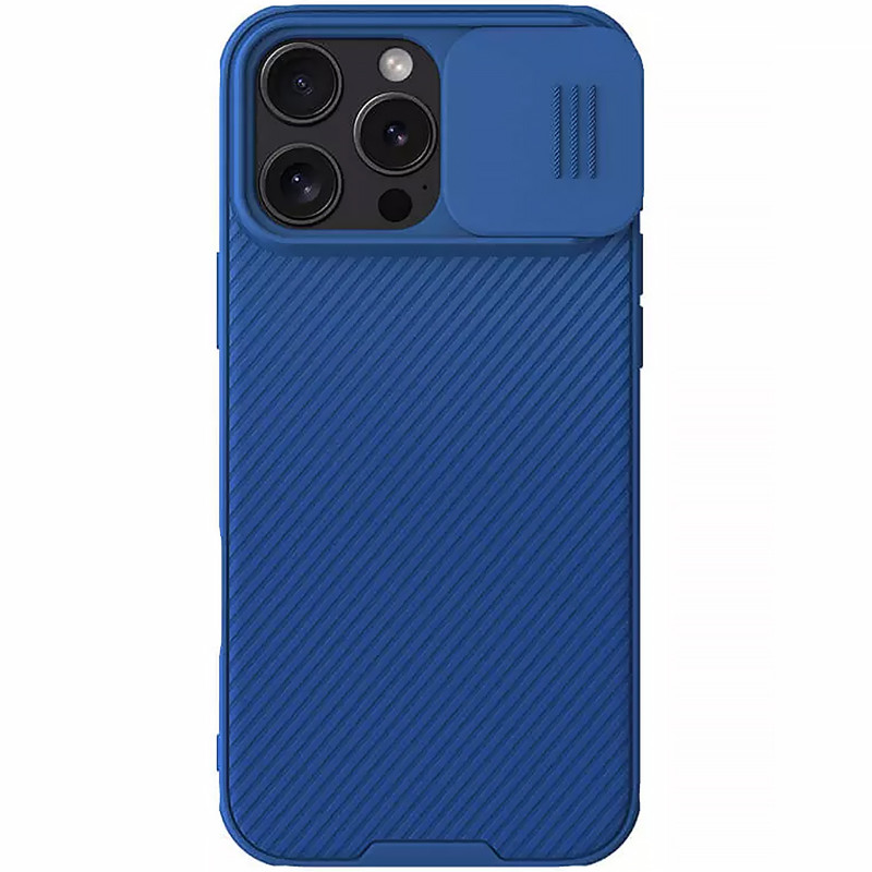Фото Карбоновая накладка Nillkin CamShield Pro Magnetic для Apple iPhone 16 Pro Max (6.9") (Blue) на vchehle.ua