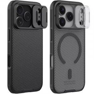 Карбоновая накладка Nillkin CamShield Pro Magnetic для Apple iPhone 17 Pro (6.3")