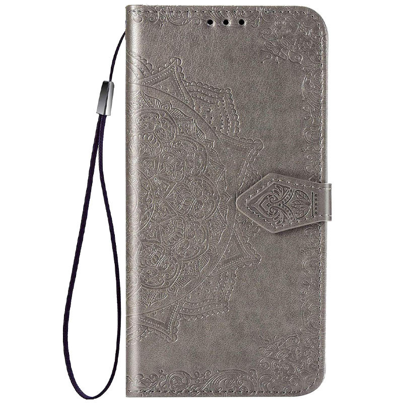 Кожаный чехол-книжка Art Case с визитницей для Samsung Galaxy A25 5G (Серый)