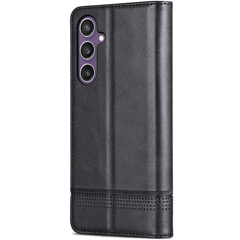 Фото Кожаный чехол-книжка AZNS Classic series для Samsung Galaxy A36 5G / A37 5G / A56 5G (Black) на vchehle.ua