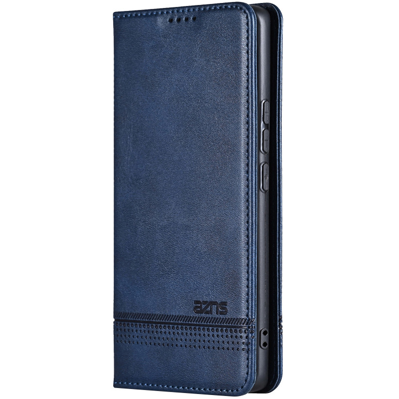 Кожаный чехол-книжка AZNS Classic series для Samsung Galaxy A36 5G / A37 5G / A56 5G (Dark Blue)
