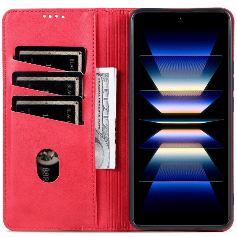 Фото Кожаный чехол-книжка AZNS Classic series для Samsung Galaxy A36 5G / A37 5G / A56 5G (Red) в магазине vchehle.ua
