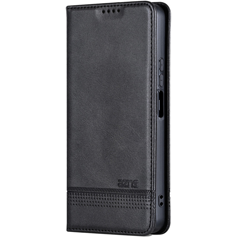 Кожаный чехол-книжка AZNS Classic series для Xiaomi Redmi 15C (EU) / Poco C85 (EU) (Black)