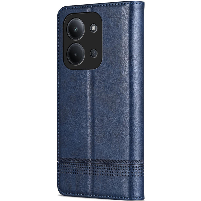 Фото Кожаный чехол-книжка AZNS Classic series для Xiaomi Redmi 15C (EU) / Poco C85 (EU) (Dark Blue) на vchehle.ua
