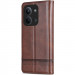Фото Кожаный чехол-книжка AZNS Classic series для Xiaomi Redmi 15C (EU) / Poco C85 (EU) (Dark Brown) на vchehle.ua
