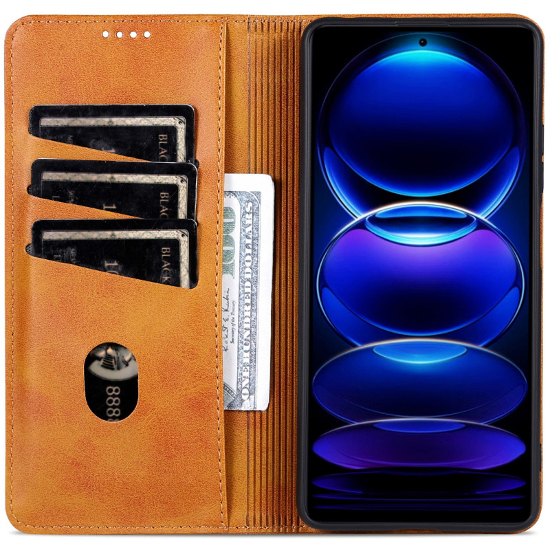 Фото Кожаный чехол-книжка AZNS Classic series для Xiaomi Redmi 15C (EU) / Poco C85 (EU) (Light Brown) в магазине vchehle.ua
