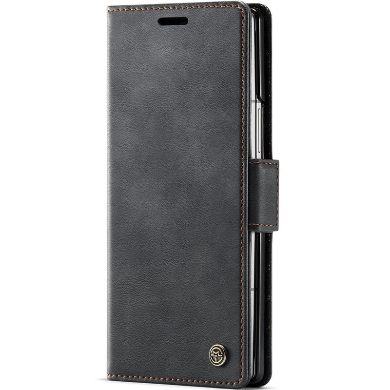 Шкіряний чохол-книжка CaseMe Velvet Matte для Samsung Galaxy Z Fold7 (Black)