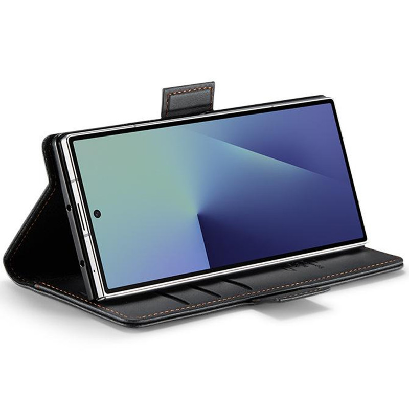 Фото Шкіряний чохол-книжка CaseMe Velvet Matte для Samsung Galaxy Z Fold7 (Black) в маназині vchehle.ua