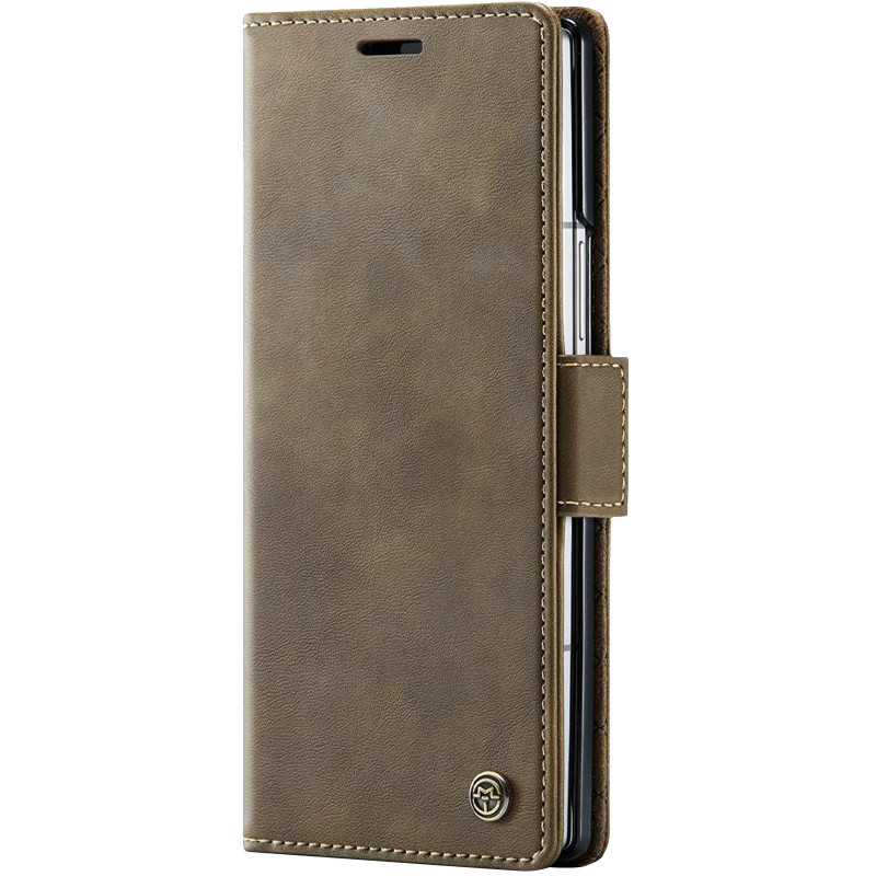 Шкіряний чохол-книжка CaseMe Velvet Matte для Samsung Galaxy Z Fold7 (Coffee)