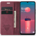 Фото Шкіряний чохол-книжка CaseMe Velvet Nubuck на Samsung Galaxy A17 4G/5G (Red) в маназині vchehle.ua
